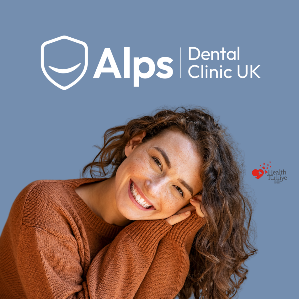 Dental implants in Turkey showing implant placement and smile restoration at Alps Dental Clinic Antalya
